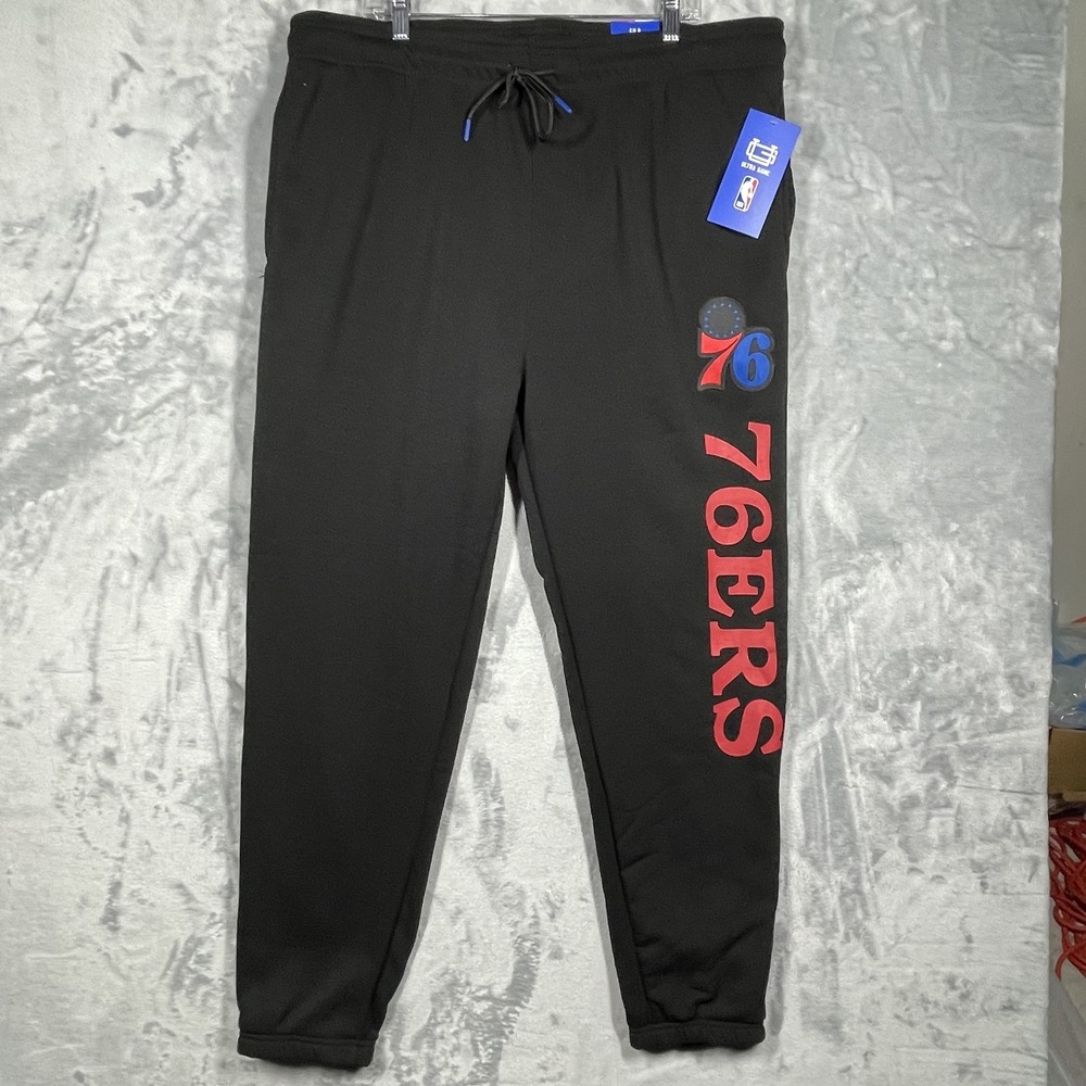 Ultra Game NBA Philadelphia 76ers Mens XXL Black Simple Cast Jogger VFMI883F NWT